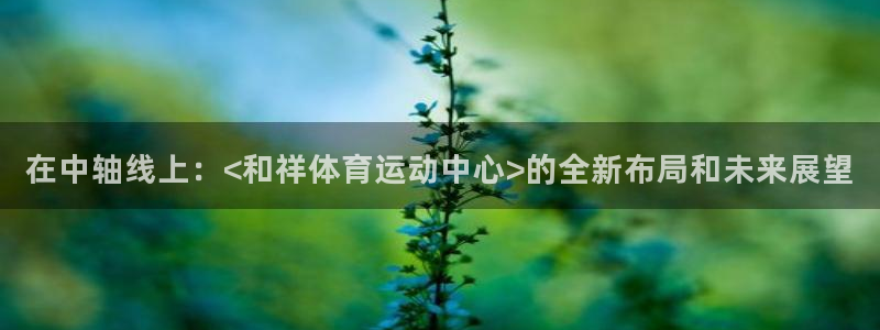 利记官网下载是干嘛的公司：在中轴线上：<和祥体育运动中心>的